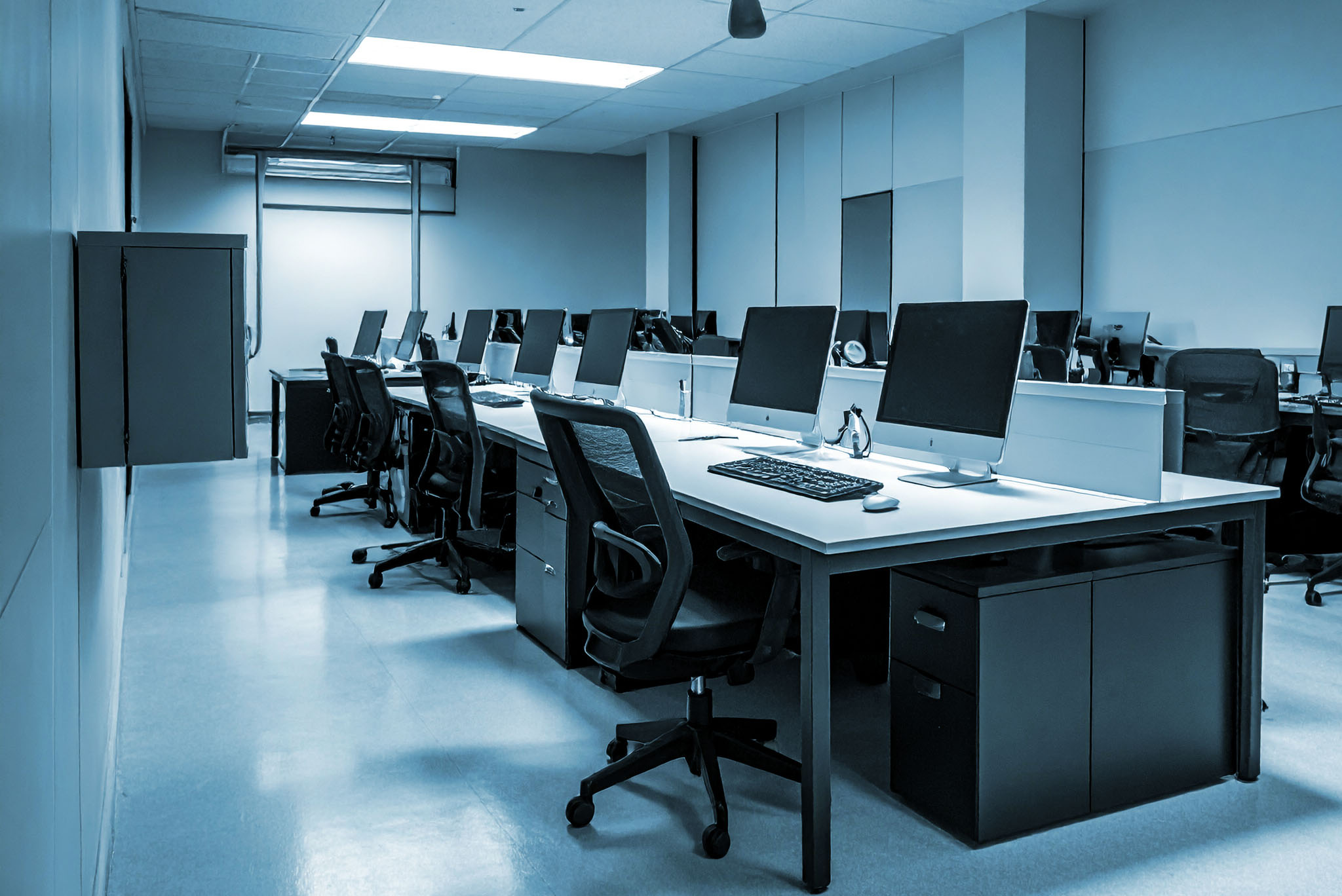 Room with high security enclosure.